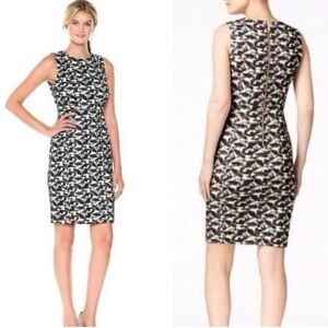 Calvin Klein Black and White Patterned Dress